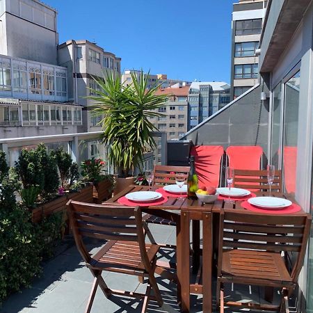 Penthouse With Terrace And Views Near Oza'S Beach Apartment A Coruna Ngoại thất bức ảnh